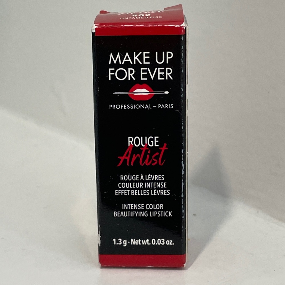 Make Up For Ever Rouge Artist Beautifying Mini Lipstick 0.03oz 402 Untamed Fire